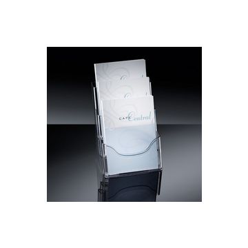 sigel Porte-brochures de table, acrylique, A4, avec 3