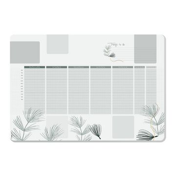 sigel Sous-mains bloc papier "Weekly Planner Nature"