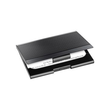 sigel Étui pour cartes de visite, métal, noir mat