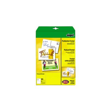 sigel cartes postales PC, A6, 185 g/m2, blanc