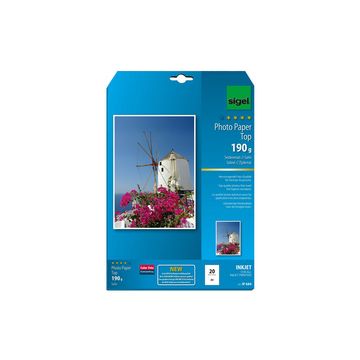 sigel papier photo jet d'encre, satiné mat, A4, 190 g/m2