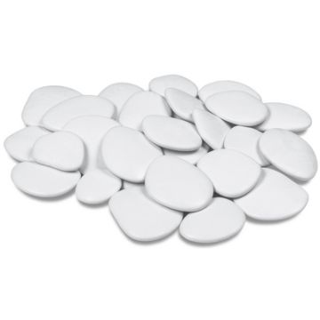 tera Pierres décoratives "Pebbles", taille L, blanc