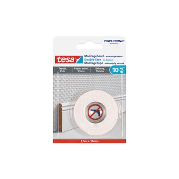 tesa Adhésif double face de montage Powerbond, papier peint
