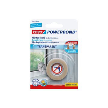 tesa Adhésif double face de montage Powerbond, transparent