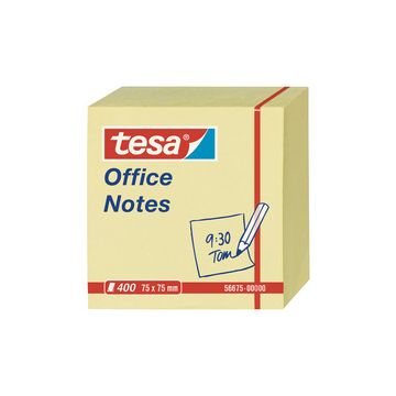 tesa Bloc cube avec notes adhésives Office Notes, 75 x 75 mm