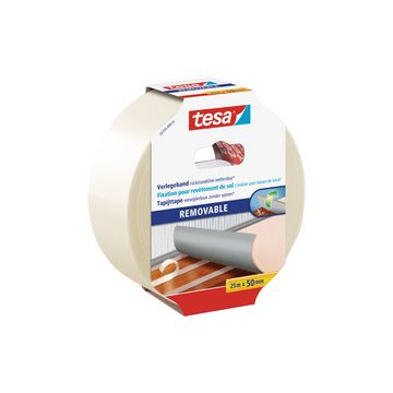 tesa Fixation de revêtement de sol, 50 mm x 10 m, s'enlève