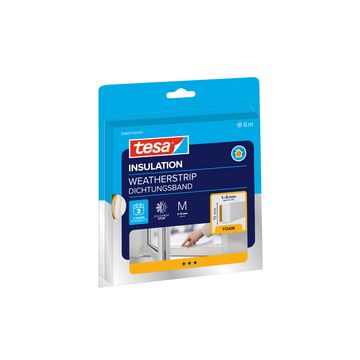 tesa INSULATION Ruban de calfeutrage M, 9 mm x 6 m, blanc