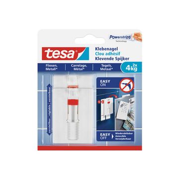 tesa Powerstrips Clou adhésif pour carrelage et métal, 3,0