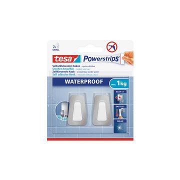 tesa Powerstrips Crochet WATERPROOF Small, métal/plastique