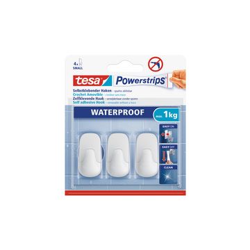 tesa Powerstrips Crochet WATERPROOF Small, plastique, blanc