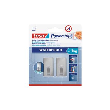 tesa Powerstrips Crochet ZOOM WATERPROOF Small, métal