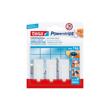 tesa Powerstrips Crochet adhésif SMALL classic, blanc