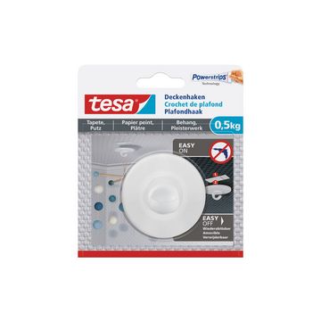 tesa Powerstrips Crochet fixation plafond, 0,5 kg