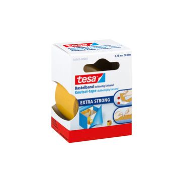 tesa Ruban adhésif de bricolage double face, 38 mm x 2,75 m