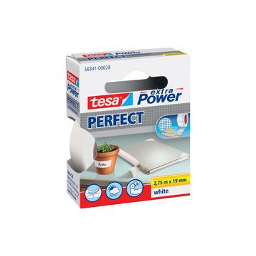 tesa Ruban adhésif toilé, 19 mm x 25 m, blanc