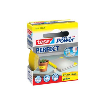 tesa Ruban adhésif toilé, 19 mm x 50 m, jaune