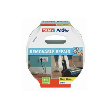 tesa Ruban adhésif toilé extra Power REMOVABLE REPAIR, blanc
