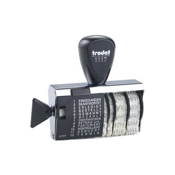 trodat Wortbandstempel 1117, mit Datum
