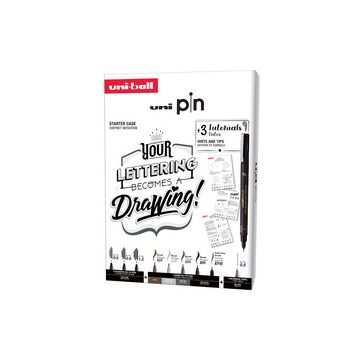 uni-ball Coffret d'initiation uni pin "LETTERING", 9 pièces