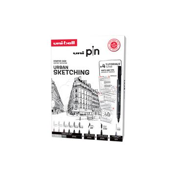 uni-ball Coffret d'initiation uni pin URBAN SKETCHING