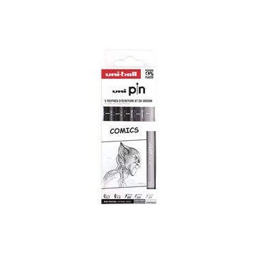 uni-ball Feutre technique PIN "Comics" PF, set de 5