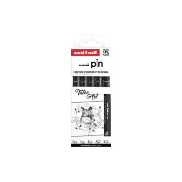 uni-ball Feutre technique PIN "Tatoo Art" PF, set de 5