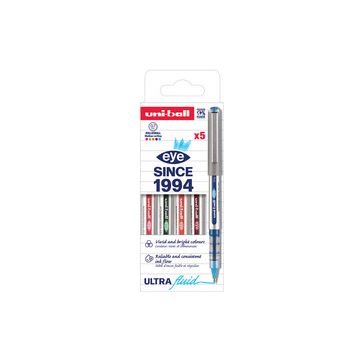uni-ball Stylo roller eye fine UB157E PF, étui de 5, assorti