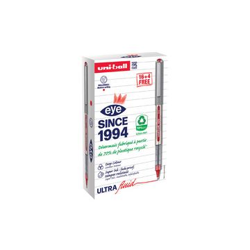 uni-ball Stylo roller eye fine UB157E, VALUE PACK, rouge